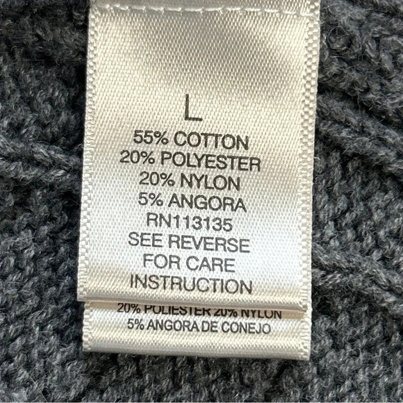 Leo‎ & Nicole Women’s Large Long Line Gray Open Front Sweater Angora Blend Boho - Picture 11 of 12